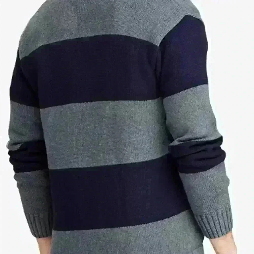 Polo Ralph Lauren Cardigan Sweater Mens X-Large Rugby Striped Shawl Collar Crest - Picture 2 of 11